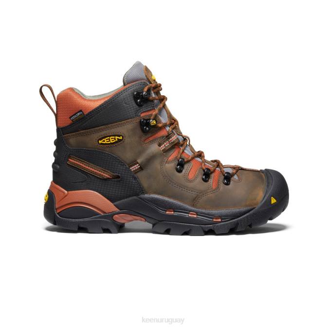 KEEN 8NRX176 calzado marrón cascada/marrón bombay hombres pittsburgh 6"
