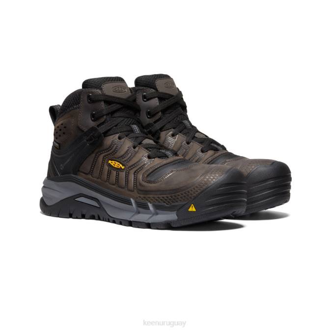 KEEN 8NRX179 calzado café en grano/negro hombres Kansas City+ impermeable medio (puntera de fibra de carbono)