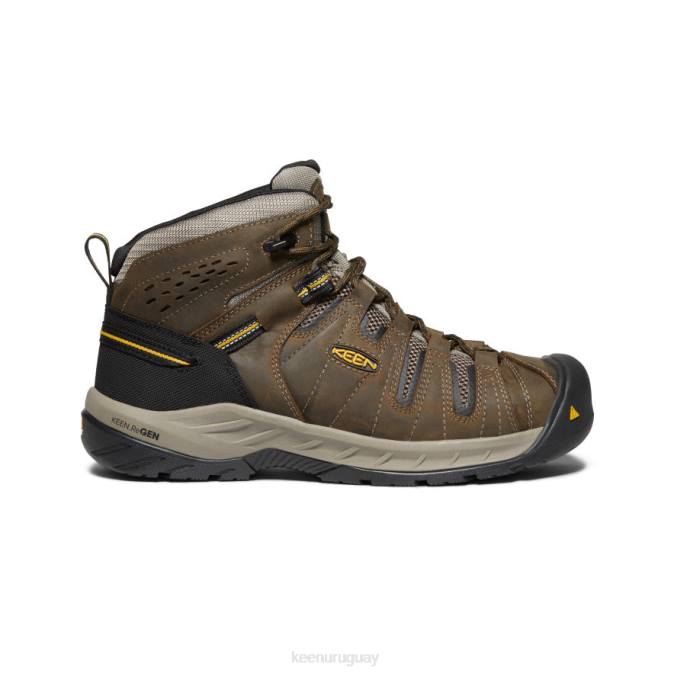 KEEN 8NRX185 calzado marrón cascada/varilla dorada hombres Bota Flint II (puntera de acero)