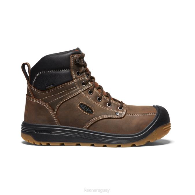 KEEN 8NRX1 calzado tierra oscura/goma hombres fuerte wayne 6"(puntera blanda)