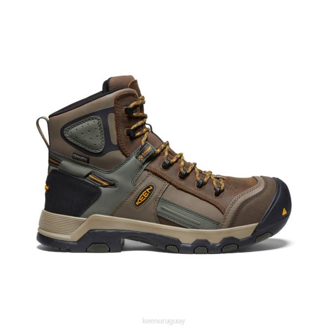 KEEN 8NRX289 calzado shitake/noche del bosque hombres davenport al impermeable medio (puntera compuesta)