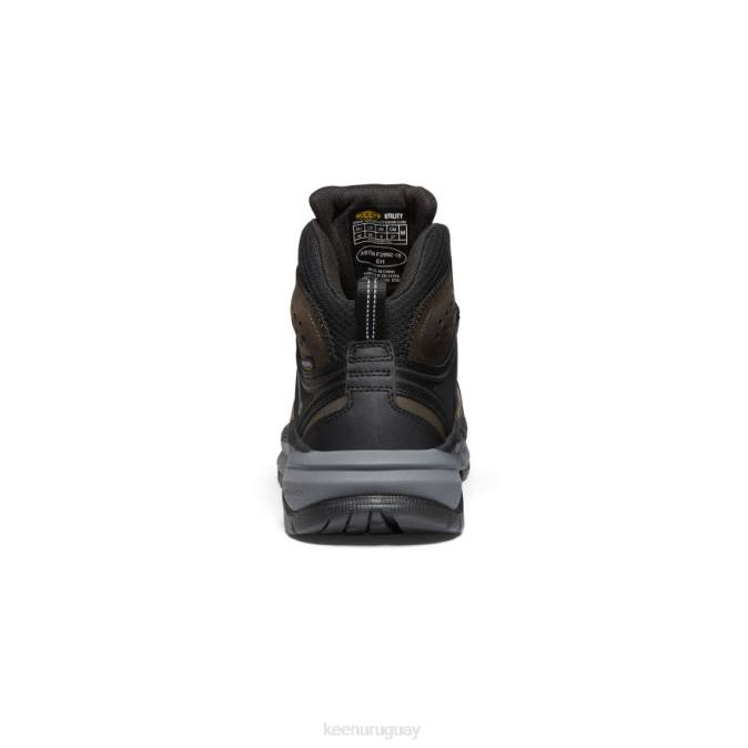 KEEN 8NRX2 calzado café en grano/negro hombres kansas city+ kbf impermeable medio (puntera blanda)
