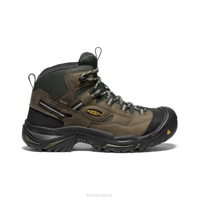 KEEN 8NRX354 calzado gárgola/noche del bosque hombres Braddock impermeable medio (puntera de acero)