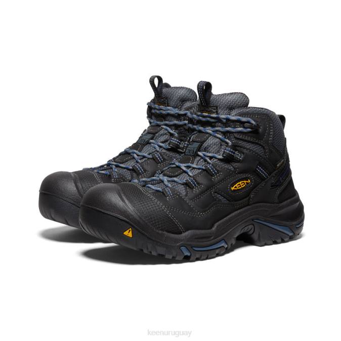 KEEN 8NRX367 calzado cuervo/azul finca hombres Braddock impermeable medio (puntera suave)