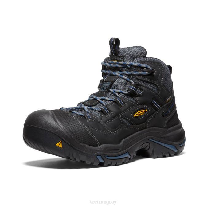 KEEN 8NRX367 calzado cuervo/azul finca hombres Braddock impermeable medio (puntera suave)