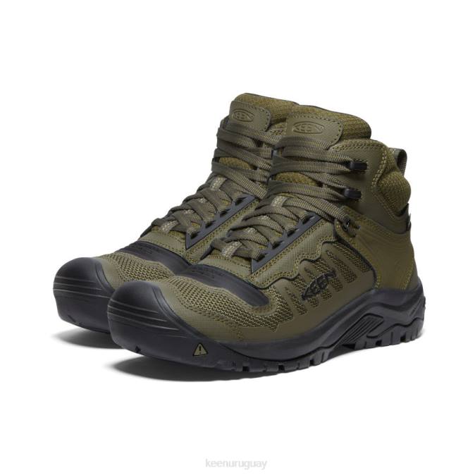 KEEN 8NRX6 calzado oliva oscuro/negro hombres reno kbf impermeable medio (puntera blanda)