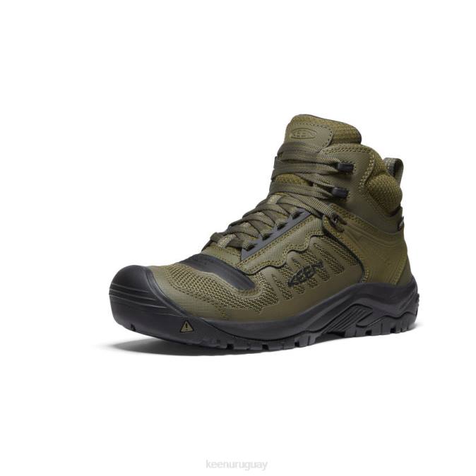 KEEN 8NRX6 calzado oliva oscuro/negro hombres reno kbf impermeable medio (puntera blanda)