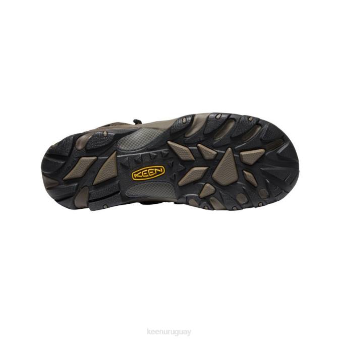 KEEN 8NRX92 calzado marrón cascada/atigrado hombres Lansing Mid impermeable (puntera de acero)