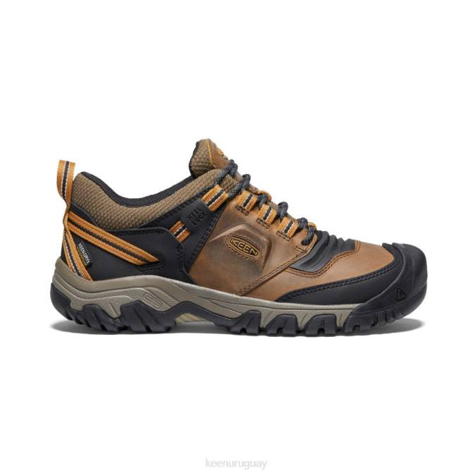 KEEN 8NRX250 calzado bisonte/marrón dorado hombres cresta flexible impermeable