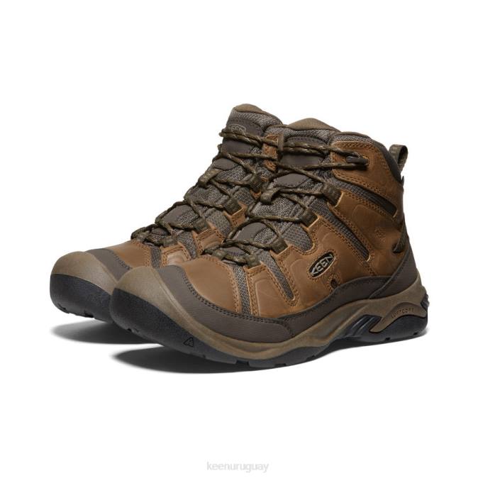 KEEN 8NRX257 calzado bisonte/atigrado hombres bota impermeable circadia ancha