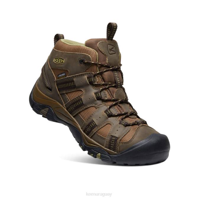 KEEN 8NRX327 calzado oliva oscuro/verde oliva hombres siskiyou impermeable medio