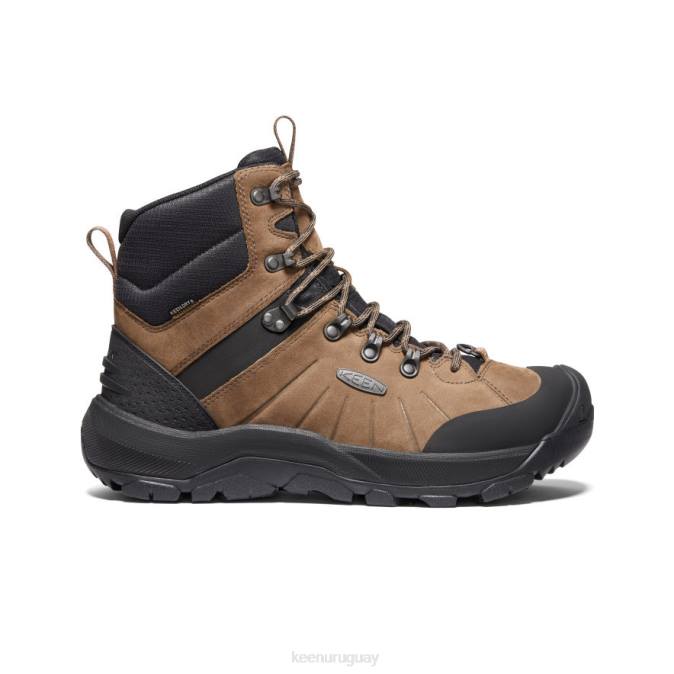 KEEN 8NRX378 calzado café tierra oscura/caramelo hombres bota polar revel iv
