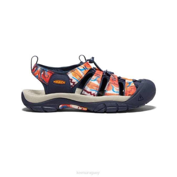 KEEN 8NRX85 calzado naranja maravilloso/azul marino hombres newport x al aire libre afro