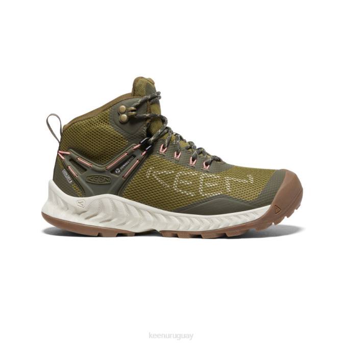 KEEN 8NRX468 calzado verde oliva/abedul plateado mujer bota impermeable nxis evo