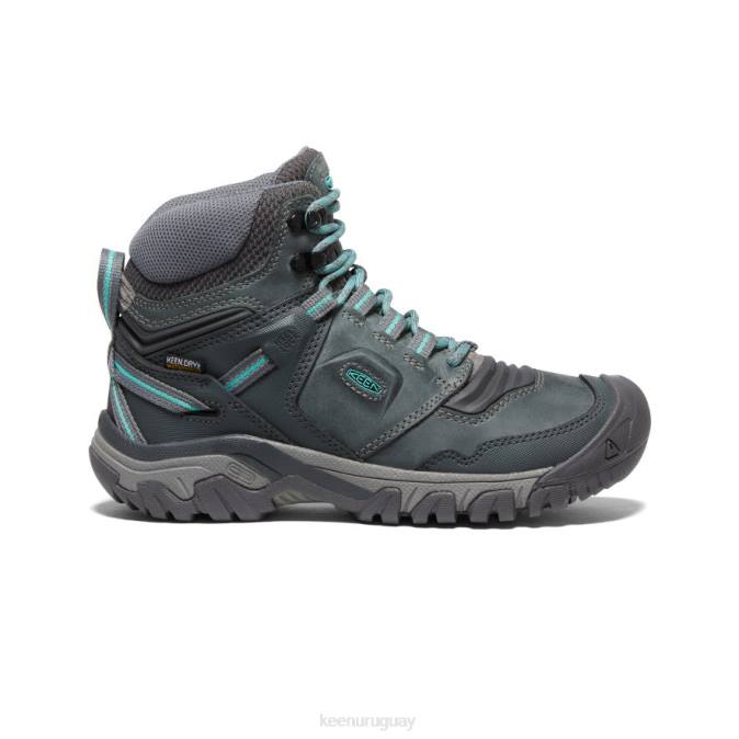 KEEN 8NRX574 calzado gris acero/porcelana mujer bota impermeable ridge flex
