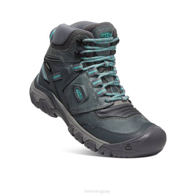 KEEN 8NRX574 calzado gris acero/porcelana mujer bota impermeable ridge flex