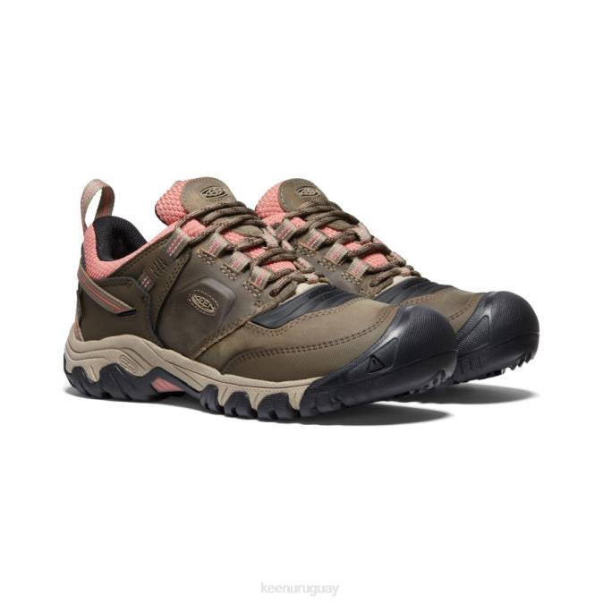 KEEN 8NRX649 calzado lobo de madera/polvo de ladrillo mujer cresta flexible impermeable