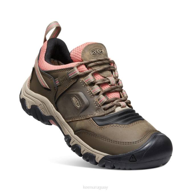 KEEN 8NRX649 calzado lobo de madera/polvo de ladrillo mujer cresta flexible impermeable