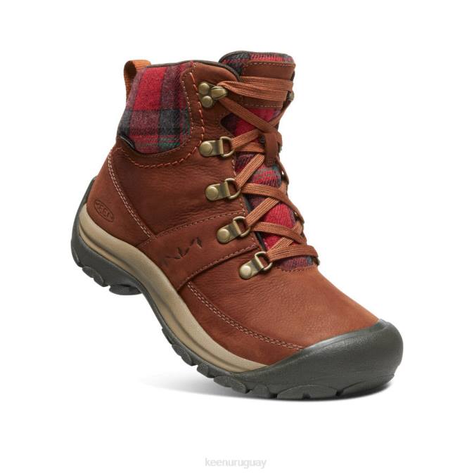KEEN 8NRX677 calzado caparazón de tortuga/cuadros rojos mujer bota impermeable de invierno kaci iii