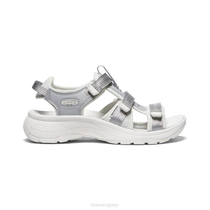 KEEN 8NRX536 calzado plata/blanco estrella mujer astoria west con puntera abierta
