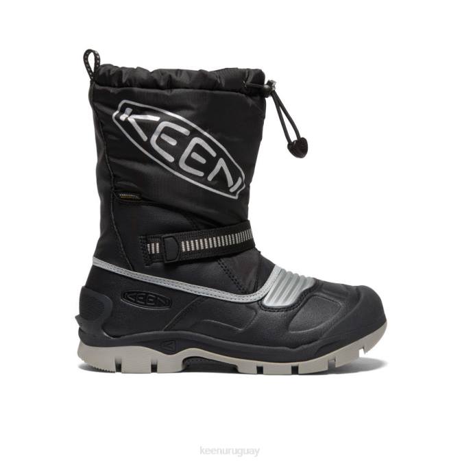 KEEN 8NRX1000 calzado negro/plata niños grandes bota impermeable para nieve troll