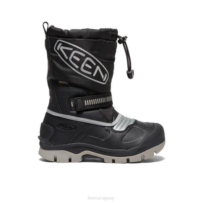 KEEN 8NRX1007 calzado negro/plata pequeños niños bota impermeable para nieve troll