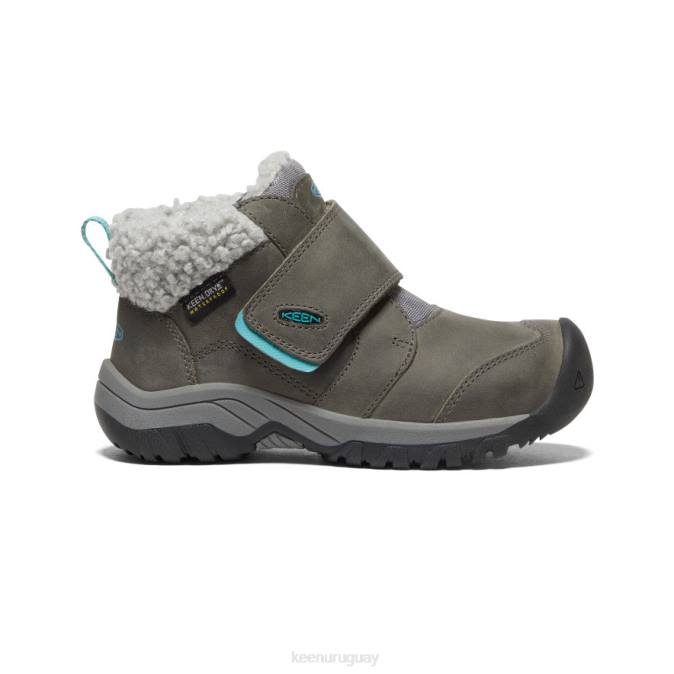 KEEN 8NRX1010 calzado gris acero/porcelana pequeños niños bota impermeable kootenay iv