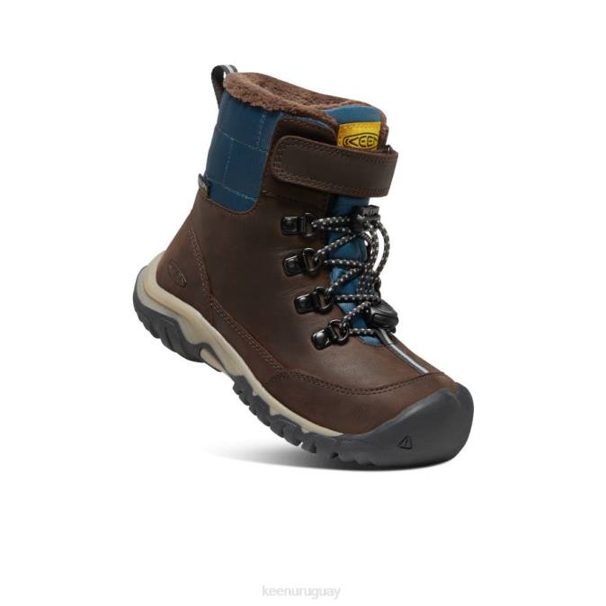 KEEN 8NRX1016 calzado grano de café/azul ala verde azulado niños grandes bota impermeable greta