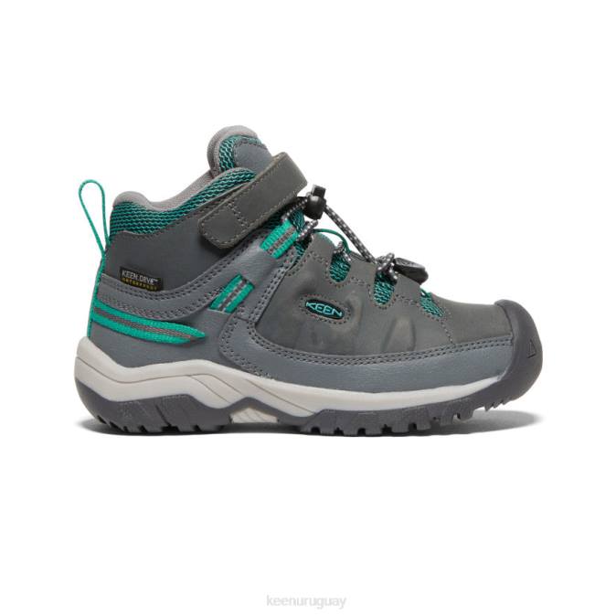 KEEN 8NRX877 calzado gris acero/porcelana pequeños niños bota impermeable targhee