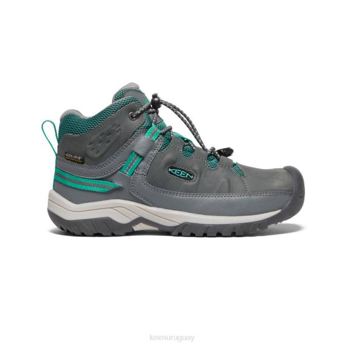 KEEN 8NRX896 calzado gris acero/porcelana niños grandes bota impermeable targhee