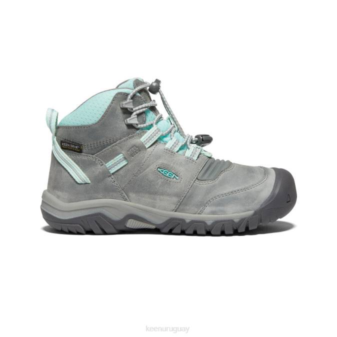 KEEN 8NRX947 calzado tinte gris/azul niños grandes bota impermeable ridge flex
