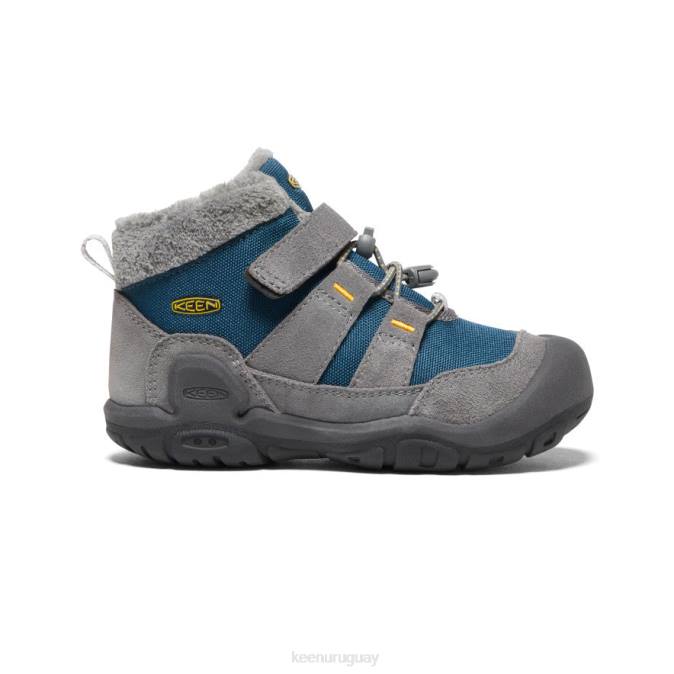 KEEN 8NRX979 calzado gris acero/azul ala verde azulado pequeños niños chukka nudo