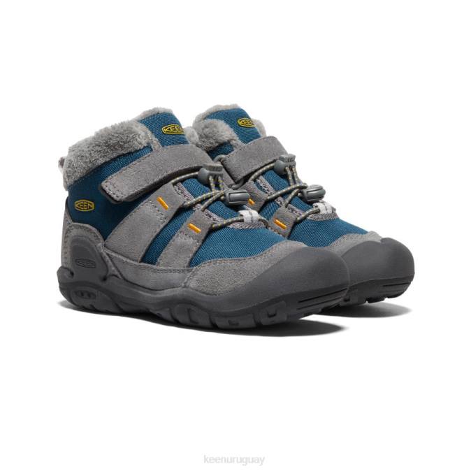 KEEN 8NRX979 calzado gris acero/azul ala verde azulado pequeños niños chukka nudo