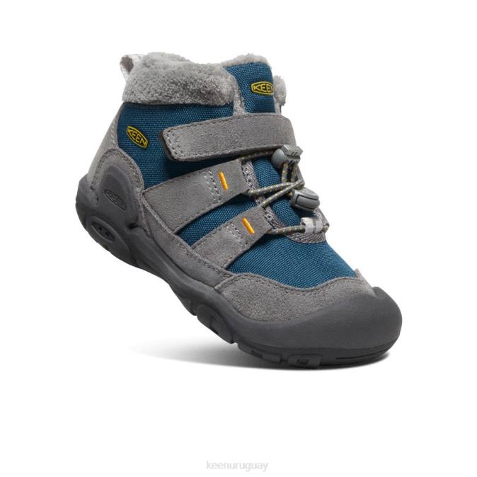 KEEN 8NRX979 calzado gris acero/azul ala verde azulado pequeños niños chukka nudo