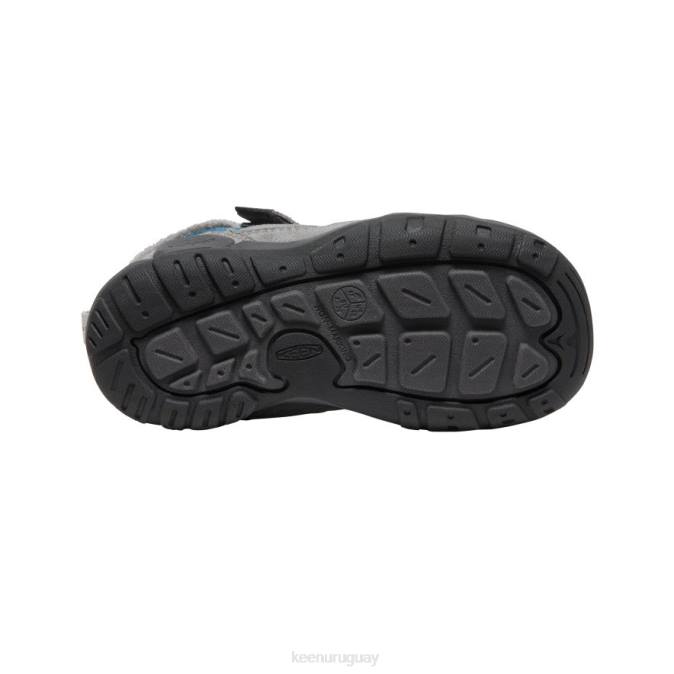 KEEN 8NRX979 calzado gris acero/azul ala verde azulado pequeños niños chukka nudo