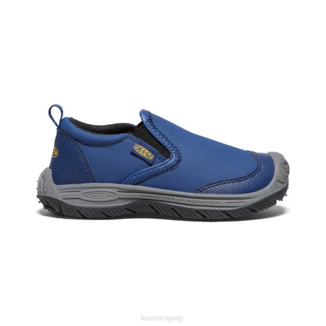KEEN 8NRX713 calzado profundidades azules/negro pequeños niños perro de velocidad sin cordones
