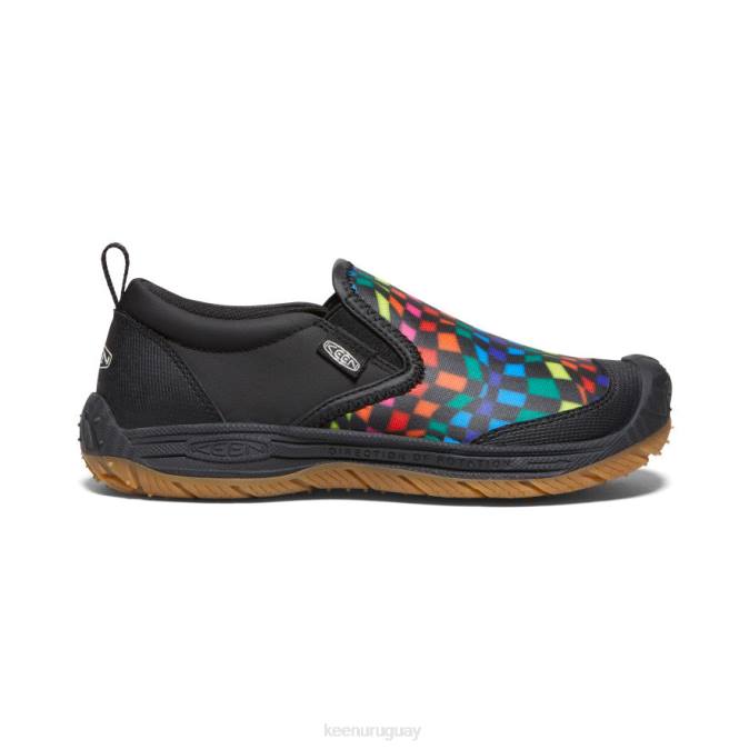 KEEN 8NRX718 calzado negro/multicolor niños grandes perro de velocidad sin cordones