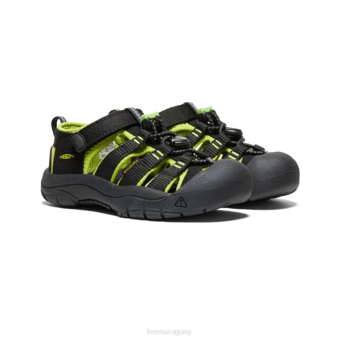 KEEN 8NRX745 calzado negro/verde lima pequeños niños newport h2