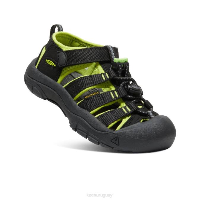 KEEN 8NRX745 calzado negro/verde lima pequeños niños newport h2