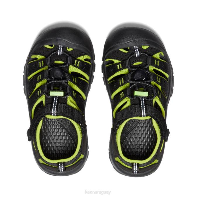 KEEN 8NRX745 calzado negro/verde lima pequeños niños newport h2