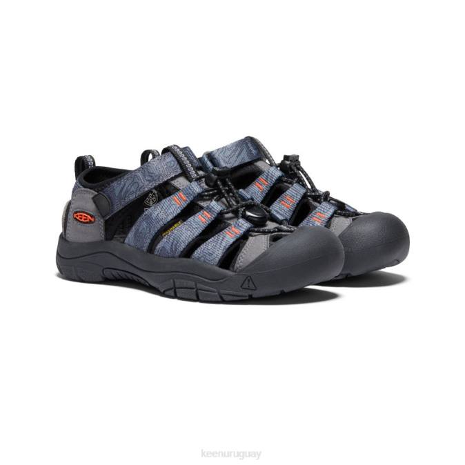 KEEN 8NRX755 calzado gris acero/negro niños grandes newport h2