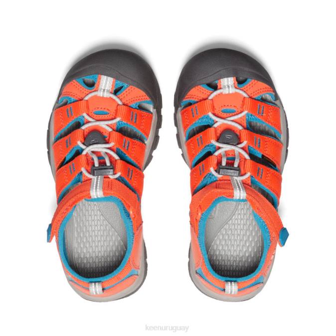 KEEN 8NRX756 calzado naranja seguridad/azul fiordo niños grandes newport h2