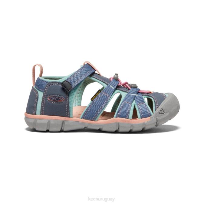 KEEN 8NRX790 calzado piedra de pedernal/ola del mar niños grandes seacamp ii cnx