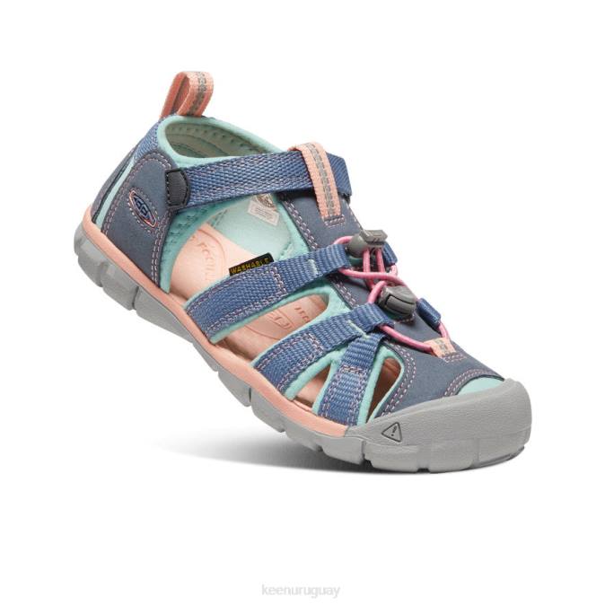 KEEN 8NRX790 calzado piedra de pedernal/ola del mar niños grandes seacamp ii cnx