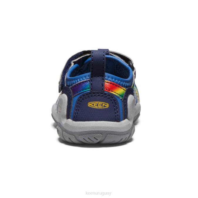 KEEN 8NRX808 calzado teñido anudado cobalto/arcoíris brillante niños pequeños arroyo nudo