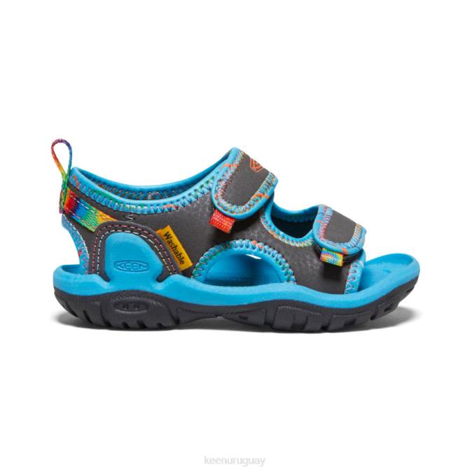 KEEN 8NRX814 calzado imán/teñido anudado niños pequeños Knotch Creek con puntera abierta
