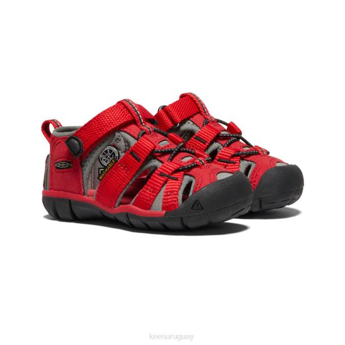 KEEN 8NRX824 calzado rojo carreras/gárgola niños pequeños seacamp ii cnx