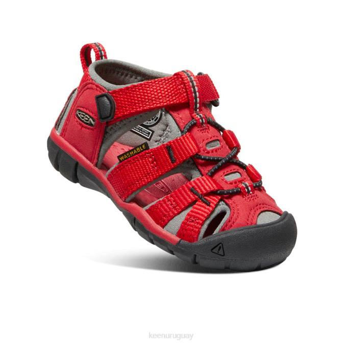 KEEN 8NRX824 calzado rojo carreras/gárgola niños pequeños seacamp ii cnx
