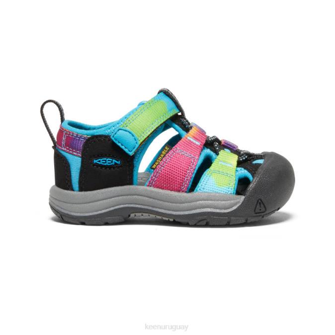 KEEN 8NRX826 calzado teñido anudado del arco iris niños pequeños newport h2