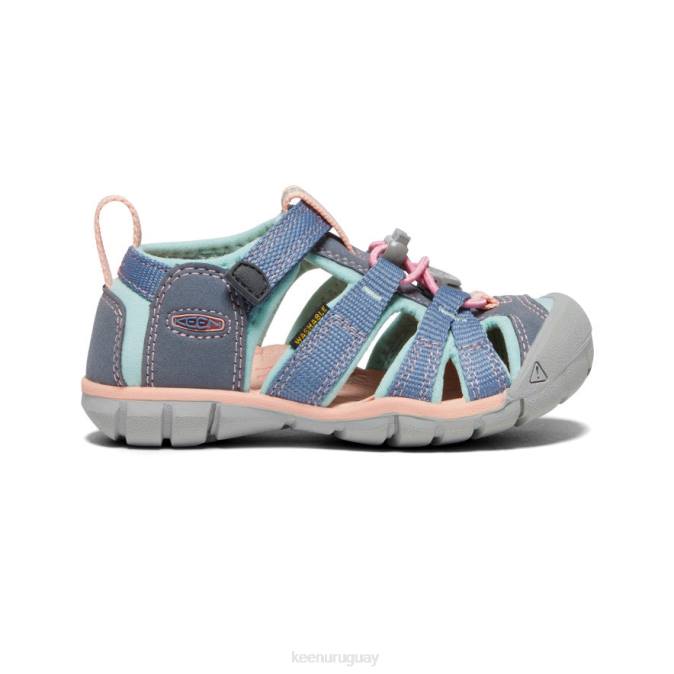 KEEN 8NRX845 calzado piedra de pedernal/ola del mar pequeños niños seacamp ii cnx